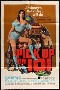 7d0612 LOT OF 7 FOLDED PICK UP ON 101 ONE-SHEETS 1972 anybody's back seat will do, sexy art!