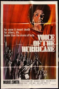 7d0606 LOT OF 7 FOLDED VOICE OF THE HURRICANE ONE-SHEETS 1964 louder than the drums of hate!