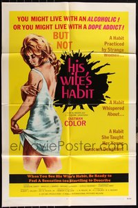 7d0599 LOT OF 8 FOLDED HIS WIFE'S HABIT ONE-SHEETS 1970 she taught her young innocent daughter!