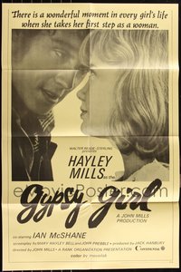 7d0385 LOT OF 29 FOLDED GYPSY GIRL ONE-SHEETS 1966 Hayley Mills takes her first step as a woman!