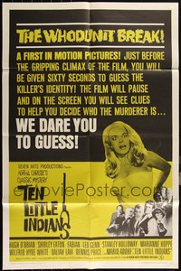 7d0491 LOT OF 17 FOLDED TEN LITTLE INDIANS ONE-SHEETS 1966 sexy Shirley Eaton, Agatha Christie