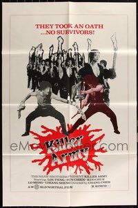 7d0498 LOT OF 17 FOLDED KILLER ARMY ONE-SHEETS 1980 they took an oath, no survivors, kung fu!