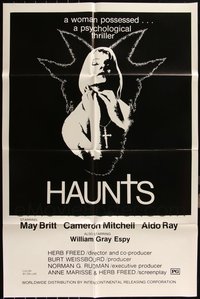 7d0447 LOT OF 22 FOLDED HAUNTS ONE-SHEETS 1977 a woman possessed, a psychological thriller!