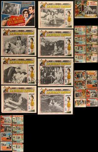 7d0765 LOT OF 41 MEXICAN LOBBY CARDS 1950s-1960s incomplete sets from a variety of movies!