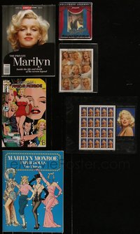 7d0164 LOT OF 12 MARILYN MONROE ITEMS 1960s-1990s magazines, newspapers, stamps & more!