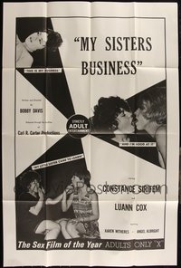 7d0678 LOT OF 4 FOLDED MY SISTER'S BUSINESS ONE-SHEETS 1970 her little sister came to learn!