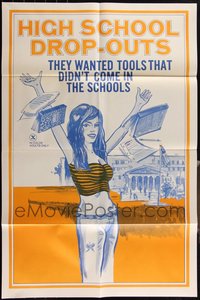 7d0522 LOT OF 15 FOLDED HIGH SCHOOL DROP-OUTS ONE-SHEETS 1970s tools that didn't come in schools!