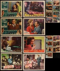 7d0793 LOT OF 23 FILM NOIR LOBBY CARDS 1940s-1950s great images from a variety of different movies!