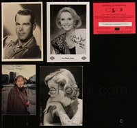 7d1126 LOT OF 4 SIGNED PHOTOS 1950s-1990s Fred MacMurray, Eva Marie Saint, Teresa Wright, Alson!