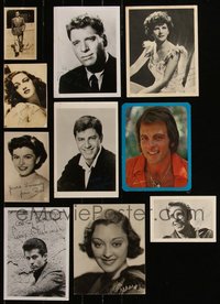 7d1089 LOT OF 10 FAN PHOTOS WITH PRINTED SIGNATURES 1930s-1980s portraits of top Hollywood stars!