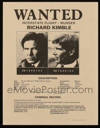 7d0278 LOT OF 21 FUGITIVE HERALDS 1993 great image of Harrison Ford on faux wanted poster!