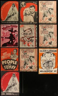 7d0262 LOT OF 10 VAUDEVILLE & STAGE SHOW PROGRAMS 1930s-1950s from a variety of live performances!