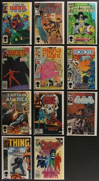 7d0853 LOT OF 11 MARVEL COMIC BOOKS WITH $.65 & $.75 COVER PRICE 1980s Daredevil, Punisher & more!