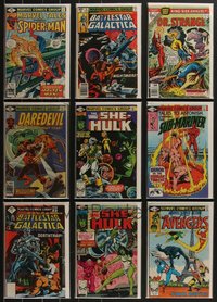 7d0856 LOT OF 9 MARVEL COMIC BOOKS WITH $.40 & $.50 COVER PRICE 1970s-1980s Spider-Man & more!