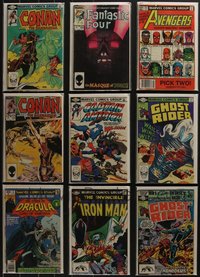 7d0855 LOT OF 9 MARVEL COMIC BOOKS WITH $.60 COVER PRICE 1970s-1980s Conan, Fantastic Four & more!