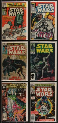 7d0859 LOT OF 6 STAR WARS COMIC BOOKS 1970s-1980s Marvel Comics, Empire Strikes Back & more!