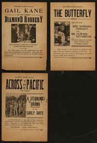 7d1139 LOT OF 3 1916 HERALDS 1916 The Great Diamond Robbery, The Butterfly, Across the Pacific!