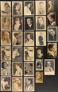 7d1085 LOT OF 29 FAN PHOTOS & POSTCARDS 1920s-1930s great portraits of top Hollywood stars!