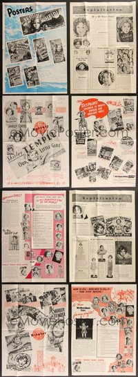 7d0210 LOT OF 4 SHIRLEY TEMPLE PRESSBOOK PAGES 1930s all showing the posters & more!