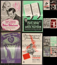 7d0207 LOT OF 6 PRESSBOOK FRONT & BACK COVERS ONLY 1930s all with great images that can be framed!