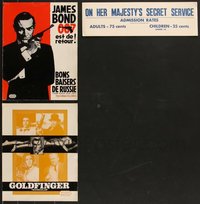 7d0144 LOT OF 3 JAMES BOND ITEMS 1960s From Russia With Love, Goldfinger & more!