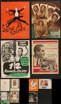 7d0206 LOT OF 7 UNCUT FRENCH PRESSBOOKS 1920s-1950s great images including some posters shown!