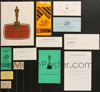 7d0283 LOT OF 13 1973 ACADEMY AWARDS MEMORABILIA 1973 invitations, ticket stubs & more!