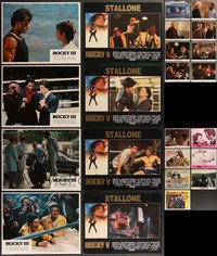 7d0784 LOT OF 31 1950S-90S ROCKY & EASTWOOD LOBBY CARDS 1950s-1990s incomplete sets from each movie!