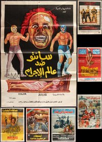 7d0191 LOT OF 7 FOLDED EGYPTIAN POSTERS 1970s-1980s great images from a variety of movies!