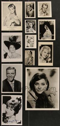 7d1011 LOT OF 12 SIGNED 2X3 TO 8X10 PHOTOS 1950s-1960s Hayley Mills, Alan Ladd, Gardner & more!