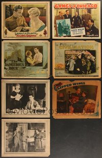 7d0831 LOT OF 7 LOBBY CARDS 1920s-1930s great images from several different movies, some silent!