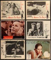 7d0833 LOT OF 6 LOBBY CARDS FROM MOVIES OF INGMAR BERGMAN 1950s-1970s Persona, Face to Face & more!