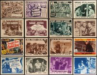 7d0807 LOT OF 16 COWBOY WESTERN SERIAL LOBBY CARDS 1940s-1950s great images from several movies!