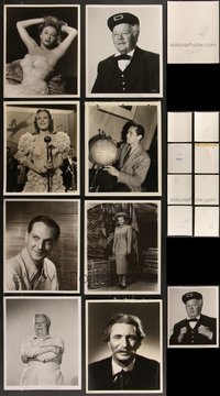 7d1033 LOT OF 9 ROMAN FREULICH 8X10 STILLS 1930s-1940s top photographer portraits of top stars!