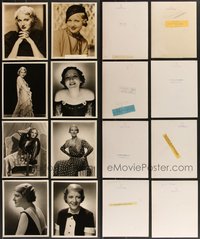 7d1041 LOT OF 8 ROMAN FREULICH DELUXE 8X10 STILLS 1930s top photographer portraits of top stars!