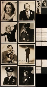 7d1017 LOT OF 11 LIPPMAN DELUXE 8X10 STILLS 1930s-1940s top photographer portraits of top stars!