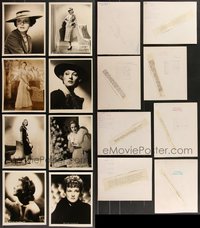 7d1040 LOT OF 8 SCHAFER DELUXE 8X10 STILLS 1930s top photographer portraits of top Hollywood stars!