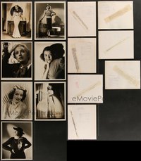 7d1056 LOT OF 7 SCHAFER DELUXE 8X10 STILLS 1930s top photographer portraits of top Hollywood stars!