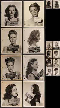 7d1109 LOT OF 18 FEMALE WARDROBE TEST PHOTOS 1940s for referencing their hair, makeup & costume!