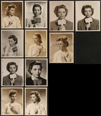 7d1022 LOT OF 11 DOROTHY MCGUIRE 8X10 WARDROBE TEST PHOTOS 1940s for referencing hair & costumes!