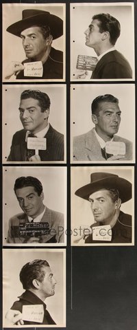 7d1055 LOT OF 7 VICTOR MATURE 8X10 WARDROBE TEST PHOTOS 1940s for referencing hair & costumes!