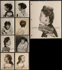 7d1035 LOT OF 9 ANNE BAXTER 8X10 WARDROBE TEST PHOTOS 1940s for referencing hair, makeup & costume!