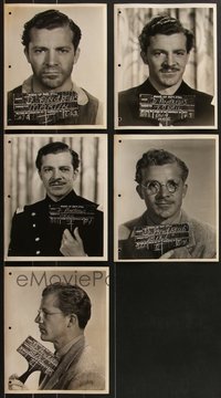 7d1070 LOT OF 5 DANA ANDREWS 8X10 WARDROBE TEST PHOTOS 1940s-1950s for hair & costume reference!