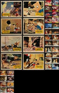 7d1078 LOT OF 48 WALT DISNEY CARTOON ENGLISH FRONT OF HOUSE LOBBY CARDS 1970s-1980s complete sets!