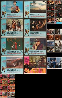 7d0746 LOT OF 57 CLINT EASTWOOD LOBBY CARDS 1960s-1980s complete & incomplete sets from his movies!