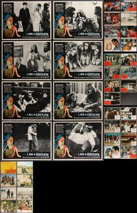 7d0772 LOT OF 39 1970S LOBBY CARDS 1970s mostly complete sets from several different movies!