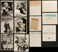 7d1107 LOT OF 6 KIM NOVAK NEWS PHOTOS 1950s great portraits with snipes or stamps on the back!