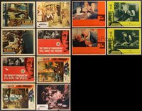 7d0823 LOT OF 12 HAMMER HORROR LOBBY CARDS 1950s-1970s great images from scary English movies!