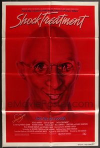 7d0565 LOT OF 10 FOLDED SHOCK TREATMENT ONE-SHEETS 1981 Rocky Horror follow-up, demented doctor!