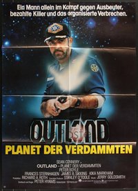 7d0319 LOT OF 7 FOLDED OUTLAND GERMAN A1 POSTERS 1981 different image of Sean Connery with gun!